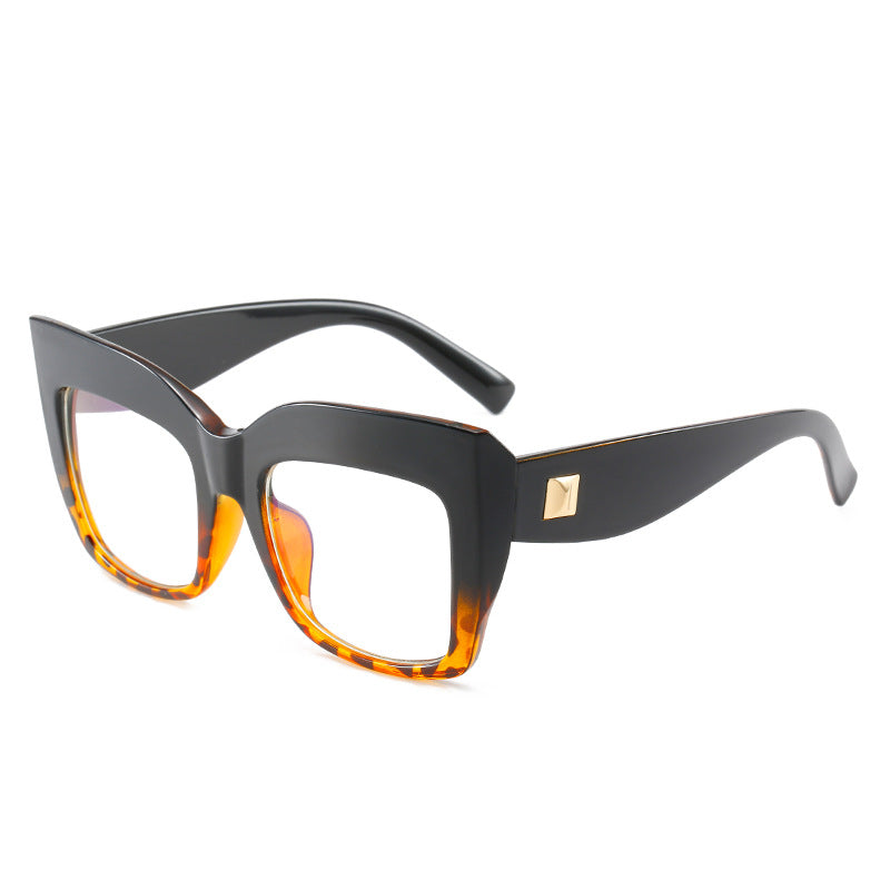 Oversized Square Sunglasses Frame Optical Frame 2023 Cat Eye Prescription Lens Big Clear Transparent Eyeglasses Glasses Women