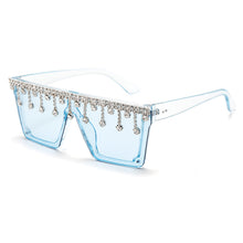 Load image into Gallery viewer, Oversized Square Sunglasses Ladies Rhinestone Tassel Sunglasses Gradient Color Lens Sunglasses Men's Accessories UV400