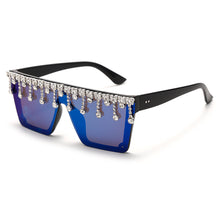 Load image into Gallery viewer, Oversized Square Sunglasses Ladies Rhinestone Tassel Sunglasses Gradient Color Lens Sunglasses Men's Accessories UV400