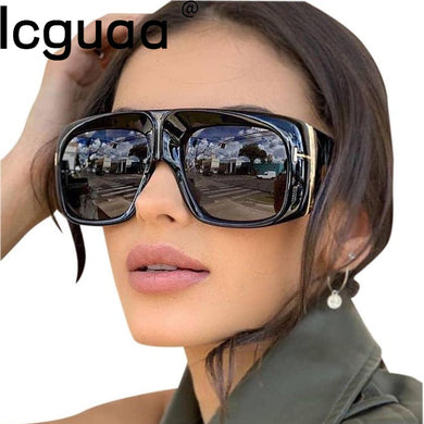 Oversized Square Sunglasses T Letter Retro MODEL Steam Punk Sunglasses очки солнечные женские очки oculos de sol feminino