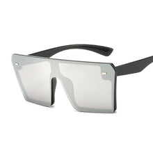 Load image into Gallery viewer, Oversized Square Sunglasses Women 2023  Brand Flat Top Brown Black Clear Lens One Piece Female Gafas Shade Mirror