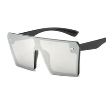 Load image into Gallery viewer, Oversized Square Sunglasses Women 2023  Brand Flat Top Brown Black Clear Lens One Piece Female Gafas Shade Mirror
