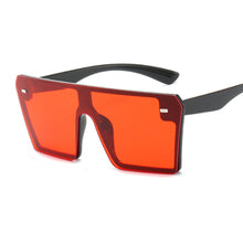 Load image into Gallery viewer, Oversized Square Sunglasses Women 2023  Brand Flat Top Brown Black Clear Lens One Piece Female Gafas Shade Mirror