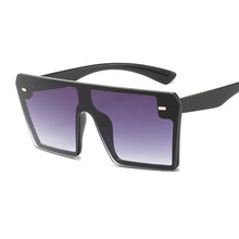 Load image into Gallery viewer, Oversized Square Sunglasses Women 2023  Brand Flat Top Brown Black Clear Lens One Piece Female Gafas Shade Mirror