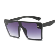 Load image into Gallery viewer, Oversized Square Sunglasses Women 2023  Brand Flat Top Brown Black Clear Lens One Piece Female Gafas Shade Mirror