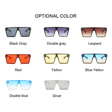 Load image into Gallery viewer, Oversized Square Sunglasses Women 2023  Brand Flat Top Brown Black Clear Lens One Piece Female Gafas Shade Mirror