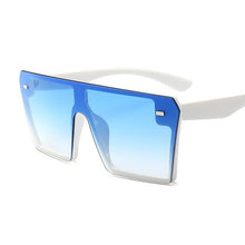 Carica l'immagine nel visualizzatore di Gallery, Occhiali da sole quadrati oversize da donna 2023 di marca Flat Top Rosso Nero Lenti trasparenti One Piece Uomo Gafas Ombra Specchio UV400