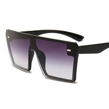 Carica l'immagine nel visualizzatore di Gallery, Occhiali da sole quadrati oversize da donna 2023 di marca Flat Top Rosso Nero Lenti trasparenti One Piece Uomo Gafas Ombra Specchio UV400