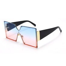Load image into Gallery viewer, Oversized Square Sunglasses Women 2023 Brand Designer Gradient Blue Black One Piece Sun Glasses Style Shades UV400