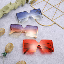 Load image into Gallery viewer, Oversized Square Sunglasses Women 2023 Brand Designer Gradient Blue Black One Piece Sun Glasses Style Shades UV400