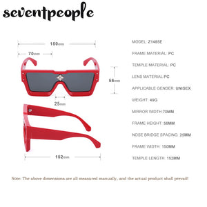 Oversized Square Sunglasses Women 2023 Big Frame One Piece Diamond Sun Glasses for Female Large Flat Top Eyewear Unisex