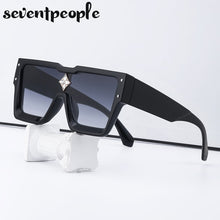 Load image into Gallery viewer, Oversized Square Sunglasses Women 2023 Big Frame One Piece Diamond Sun Glasses for Female Large Flat Top Eyewear Unisex