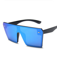 Load image into Gallery viewer, Oversized Square Sunglasses Women 2023  Brand Flat Top Red Black Clear Lens One Piece Men Gafas Shade Mirror UV400
