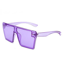 Load image into Gallery viewer, Oversized Square Sunglasses Women 2023  Brand Flat Top Red Black Clear Lens One Piece Men Gafas Shade Mirror UV400