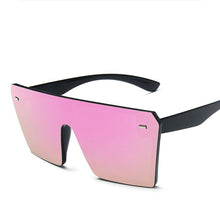 Load image into Gallery viewer, Oversized Square Sunglasses Women 2023  Brand Flat Top Red Black Clear Lens One Piece Men Gafas Shade Mirror UV400