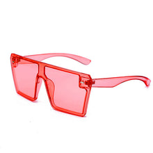 Load image into Gallery viewer, Oversized Square Sunglasses Women 2023  Brand Flat Top Red Black Clear Lens One Piece Men Gafas Shade Mirror UV400