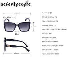 Carica l&#39;immagine nel visualizzatore di Gallery, Oversized Square Sunglasses Women 2022  Brand  Large Frame Rectangle Sun Glasses For Men Trendy Солнцезащитные Очки