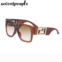 Load image into Gallery viewer, Oversized Square Sunglasses Women 2023  Brand Large Frame Sun Glasses For Men Retro Zonnebril Dames Metal Logo