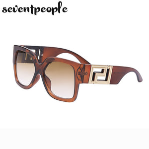 Oversized Square Sunglasses Women 2023  Brand Large Frame Sun Glasses For Men Retro Zonnebril Dames Metal Logo