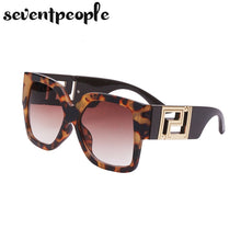 Load image into Gallery viewer, Oversized Square Sunglasses Women 2023  Brand Large Frame Sun Glasses For Men Retro Zonnebril Dames Metal Logo