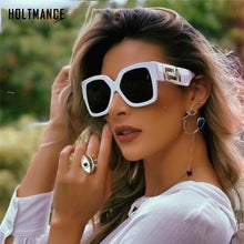 Load image into Gallery viewer, Oversized Square Sunglasses Women 2023  Brand Large Frame Sun Glasses For Men Retro Zonnebril Dames Metal Logo