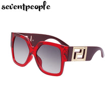 Load image into Gallery viewer, Oversized Square Sunglasses Women 2023  Brand Large Frame Sun Glasses For Men Retro Zonnebril Dames Metal Logo