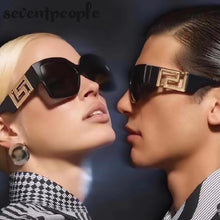 Load image into Gallery viewer, Oversized Square Sunglasses Women 2023  Brand Large Frame Sun Glasses For Men Retro Zonnebril Dames Metal Logo