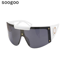 Load image into Gallery viewer, Oversized Square Sunglasses Women 2023 Retro One-Piece Sun Glasses Ladies  Brand Big Frame Eyeglasses Shades UV400