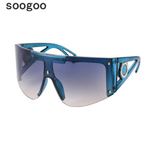 Load image into Gallery viewer, Oversized Square Sunglasses Women 2023 Retro One-Piece Sun Glasses Ladies  Brand Big Frame Eyeglasses Shades UV400