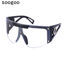 Load image into Gallery viewer, Oversized Square Sunglasses Women 2023 Retro One-Piece Sun Glasses Ladies  Brand Big Frame Eyeglasses Shades UV400