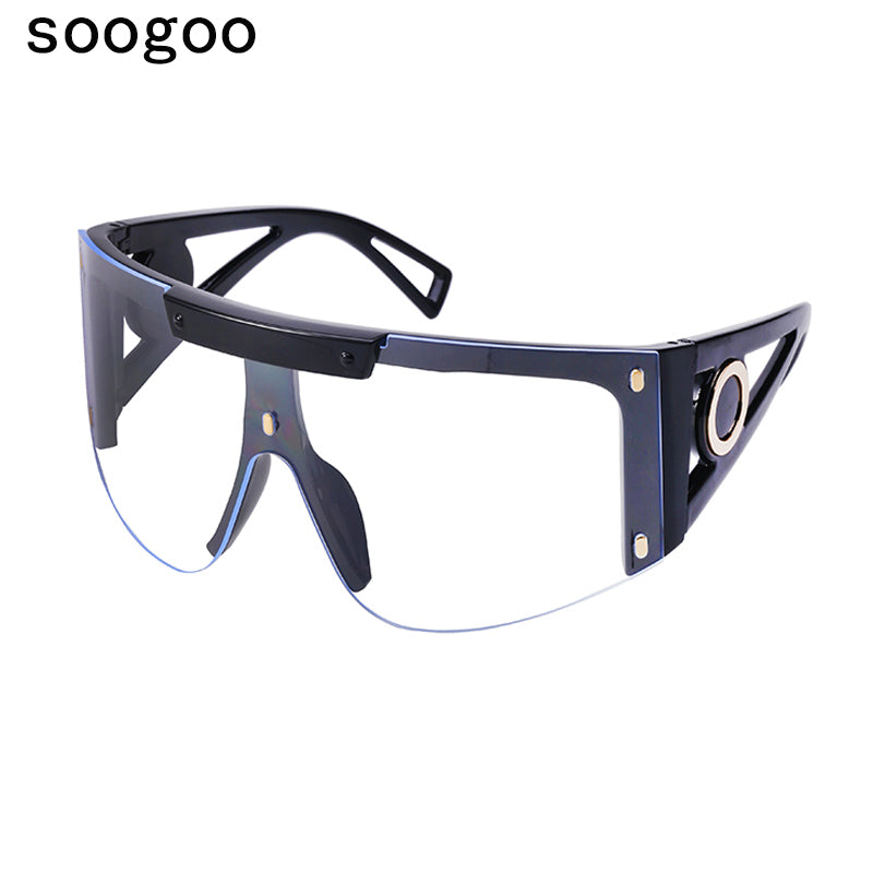 Oversized Square Sunglasses Women 2023 Retro One-Piece Sun Glasses Ladies  Brand Big Frame Eyeglasses Shades UV400