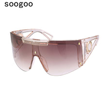 Load image into Gallery viewer, Oversized Square Sunglasses Women 2023 Retro One-Piece Sun Glasses Ladies  Brand Big Frame Eyeglasses Shades UV400