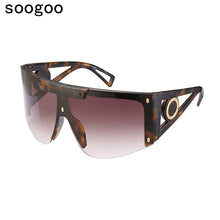 Load image into Gallery viewer, Oversized Square Sunglasses Women 2023 Retro One-Piece Sun Glasses Ladies  Brand Big Frame Eyeglasses Shades UV400