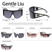 Load image into Gallery viewer, Oversized Square Sunglasses Women 2023 Retro One-Piece Sun Glasses Ladies  Brand Big Frame Eyeglasses Shades UV400