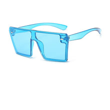 Load image into Gallery viewer, Oversized Square Sunglasses Women 2023  Brand Flat Top Red Black Clear Lens One Piece Men Gafas Shade Mirror UV400