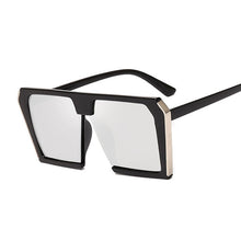 Carica l&#39;immagine nel visualizzatore di Gallery, Occhiali da sole quadrati oversize da donna Designer Brand Big One Lens Occhiali da sole neri Donna Uv400 Montatura trasparente 