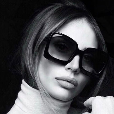 Oversized Square Sunglasses Women Brand Designer Sun Glasses Female Big Frame Retro Mirror Vintage  Oculos De Sol