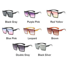Load image into Gallery viewer, Oversized Square Sunglasses Women Flat Top Sun Glasses Female Brand Design Eyewear Sports Style One Piece Mirror Oculos De Sol