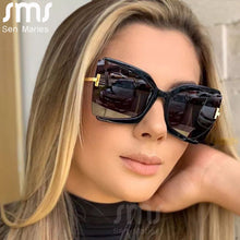 Load image into Gallery viewer, Oversized Square Sunglasses Women Luxulry Brand Designer Retro Glasses Frame For Men Gradient Eyewear UV400 Shades