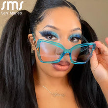 Load image into Gallery viewer, Oversized Square Sunglasses Women Luxulry Brand Designer Retro Glasses Frame For Men Gradient Eyewear UV400 Shades