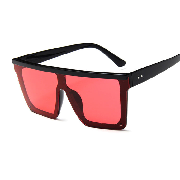 Occhiali da sole quadrati oversize da donna di marca Flat Top Big Pink Black Lenti trasparenti One Piece Gafas femminili con specchio 