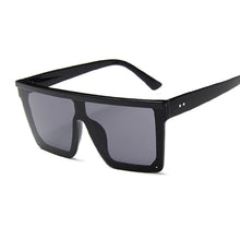 Carica l&#39;immagine nel visualizzatore di Gallery, Occhiali da sole quadrati oversize da donna di marca Flat Top Big Pink Black Lenti trasparenti One Piece Gafas femminili con specchio 