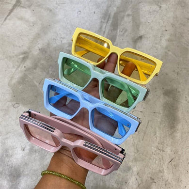 Oversized Square Sunglasses Women Men Pink Green Shades Designer  Eyewear  Glasses Oculos Gafas