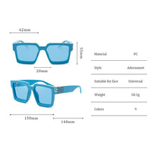 Carica l&#39;immagine nel visualizzatore di Gallery, Oversized Square Sunglasses Women Men Pink Green Shades Designer  Eyewear  Glasses Oculos Gafas