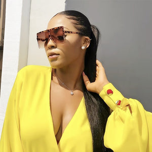 Oversized Square Sunglasses for women 2023  Brand Designer Sun Glasses Big Frame Women Sunglasses Oculos De Sol