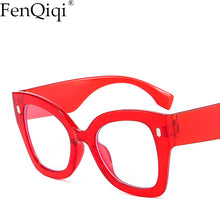 Carica l'immagine nel visualizzatore di Gallery, Occhiali da vista quadrati oversize UV400 per computer Occhiali da vista Cat Eye Trend Occhiali anti-luce blu da donna
