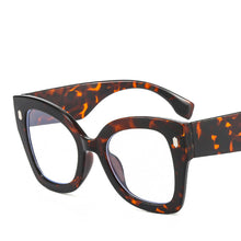 Carica l'immagine nel visualizzatore di Gallery, Occhiali da vista quadrati oversize UV400 per computer Occhiali da vista Cat Eye Trend Occhiali anti-luce blu da donna