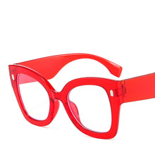 Carica l'immagine nel visualizzatore di Gallery, Occhiali da vista quadrati oversize UV400 per computer Occhiali da vista Cat Eye Trend Occhiali anti-luce blu da donna