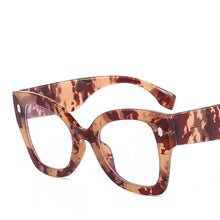 Carica l'immagine nel visualizzatore di Gallery, Occhiali da vista quadrati oversize UV400 per computer Occhiali da vista Cat Eye Trend Occhiali anti-luce blu da donna