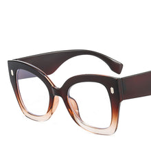 Carica l'immagine nel visualizzatore di Gallery, Occhiali da vista quadrati oversize UV400 per computer Occhiali da vista Cat Eye Trend Occhiali anti-luce blu da donna